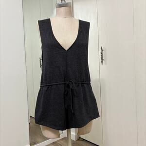 NWT Rosio USA Woman’s Gray Romper One-piece /Bathing Suit Cover up Small